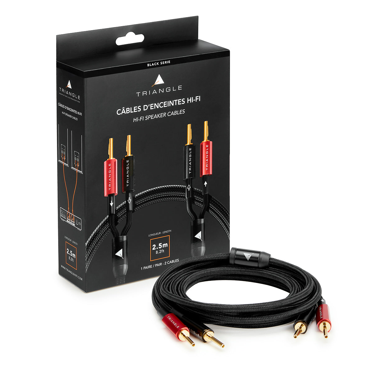 triangle cables d'enceintes montés câbles d'enceintes hifi BLACK serie pictures packshot packaging 01
